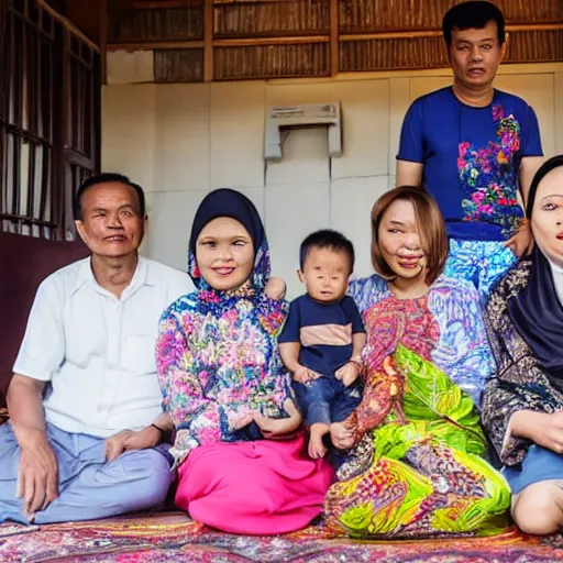 Prompt: an indonesian family portrait