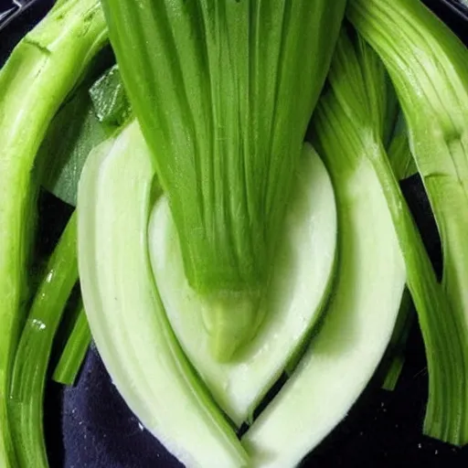 Image similar to celery in the shape of selena gomez