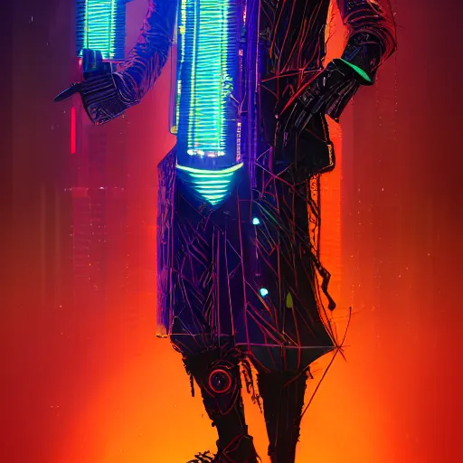 Prompt: a portrait of a evil magician dancing disco - style, cyberpunk concept art, trending on artstation, highly detailed, intricate, sharp focus, digital art, 8 k