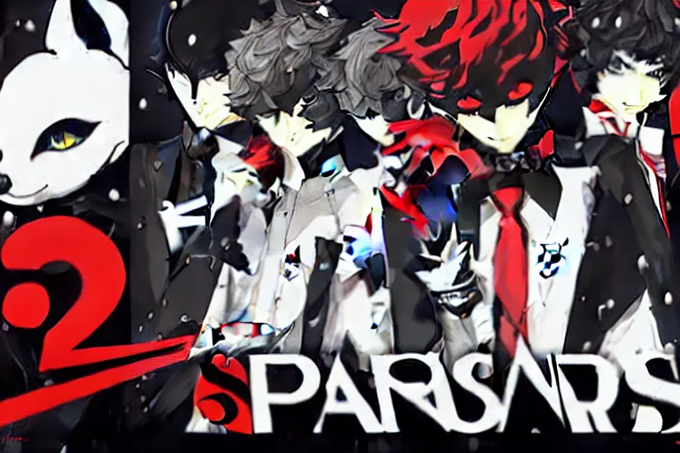 Image similar to persona 5 : royal ( by atlus ) video game splash screen, a furry male sandcolored tan fox fursona ( has hair ), persona 5 phantom thief style