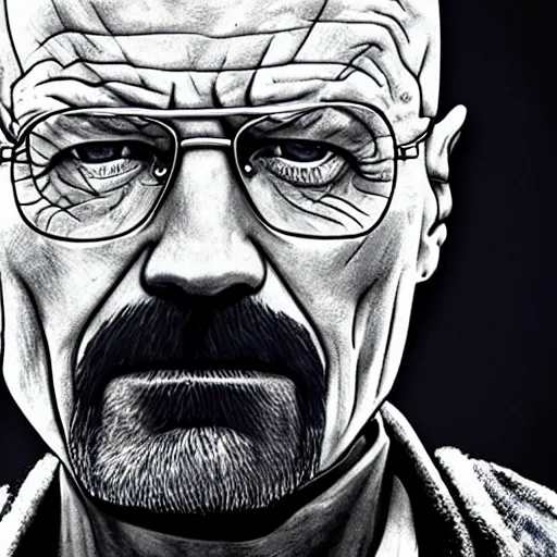 Image similar to Walter White in The Walking Dead 4k detail