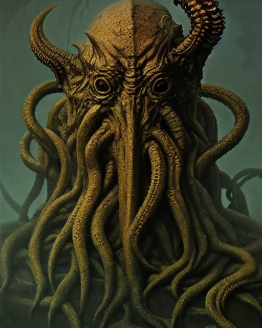 Image similar to cthulhu grotesque, ultra detailed, ultra realistic, adventure time, studio lighting, by beksinski, alejandro jodorowsky, giger, greg rutkowski, carne griffith trending on artstation, deviantart, photorealism