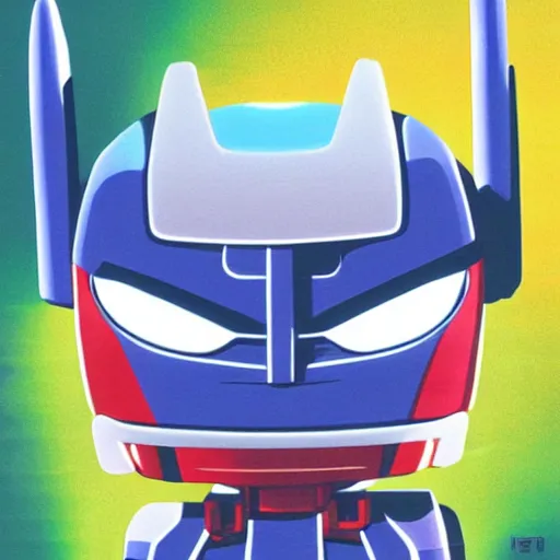 Image similar to chiho aoshima optimus prime, digital art