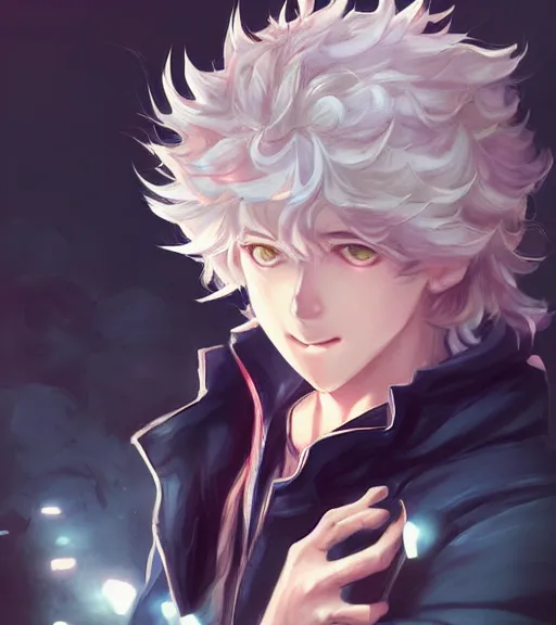 Image similar to ! dream nagito komaeda having a peaceful evening, art by stanley lau, artgerm, rossdraws, ross tran, sakimichan, cyarine, beautiful art
