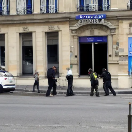 Prompt: Bank robbery in France