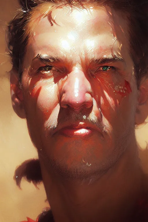 Prompt: extreme close up glazed ham portrait dnd, painting by gaston bussiere, craig mullins, greg rutkowski, yoji shinkawa