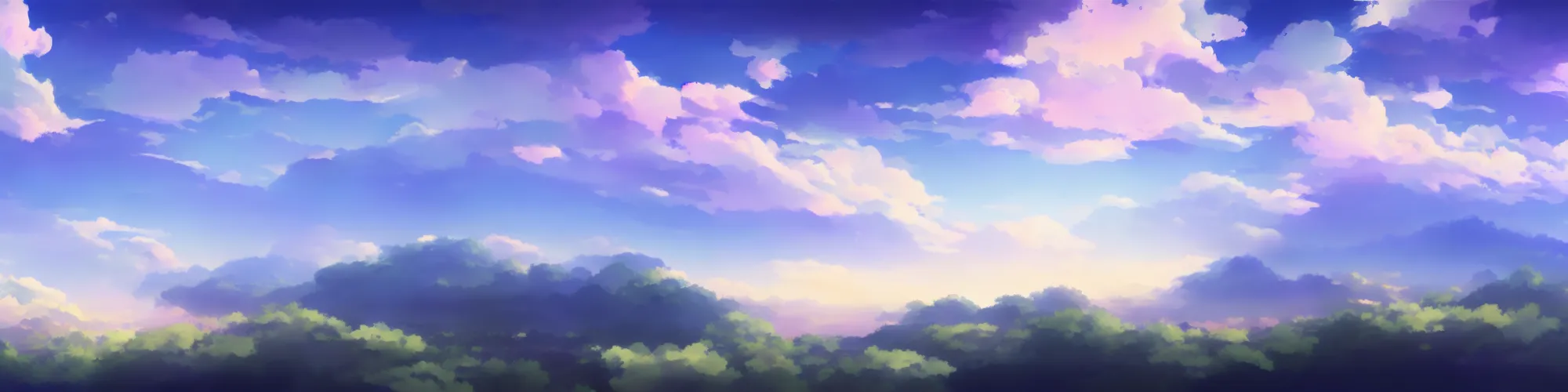 Prompt: panorama view of the sky. matte painting, anime, studio ghibli. professional digital painting, artstation, concept art, smooth, beautiful, cinematic