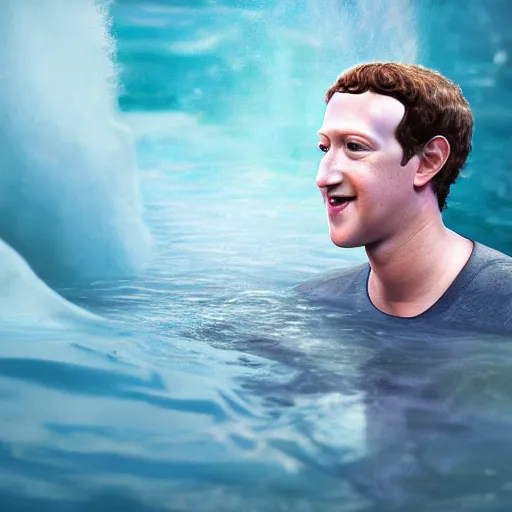 Prompt: mark zuckerberg as water, award winning water photography, extremely detailed, artstation, 8 k, sensual lighting, incredible art, wlop, artgerm