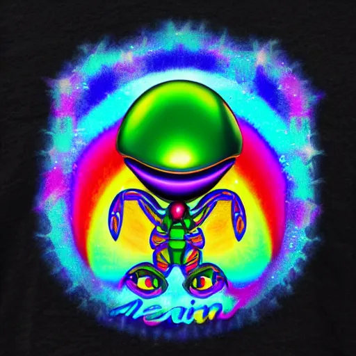 Image similar to rainbow cosmic alien