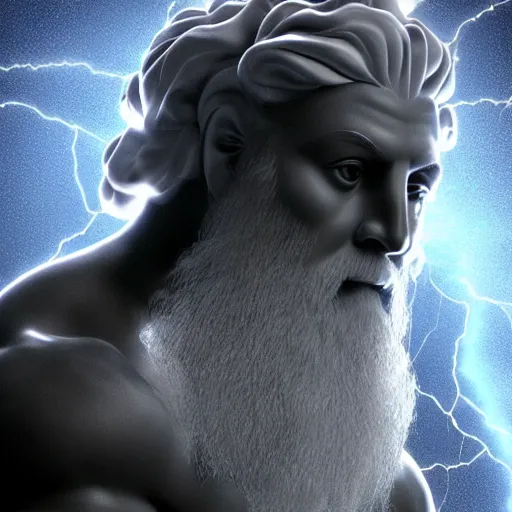 Prompt: Zeus head explosion , hyperrealism, no blur, 4k resolution, ultra detailed,