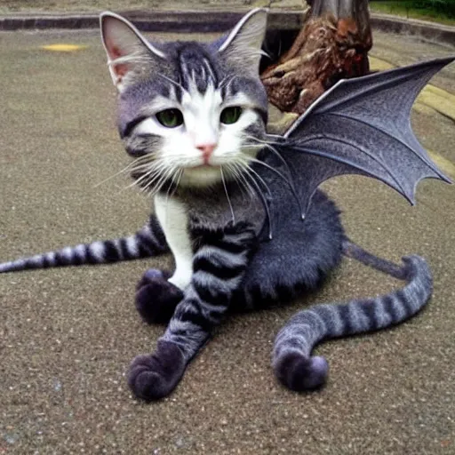 Image similar to a dragon cat