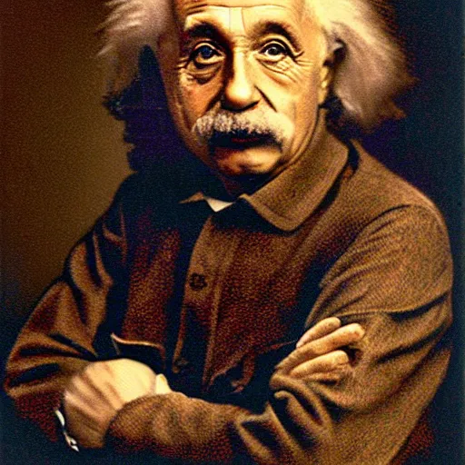 Prompt: carpenter einstein portrait