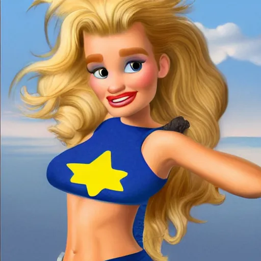 Prompt: jessica simpson as a pixar character, 3 0 0 dpi