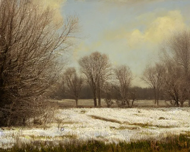 Prompt: winter meadow