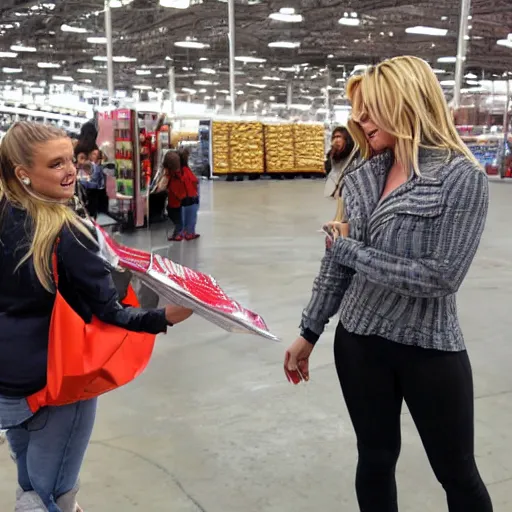 Image similar to britney spears meeting fans at costco