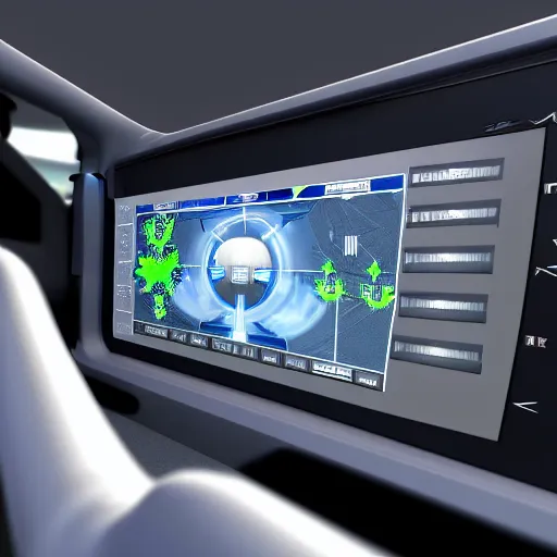 Prompt: photorealistic control panel in a car featuring ejection seats, weapons control, and hyperdrive, realistic, 8 k resolution, front view