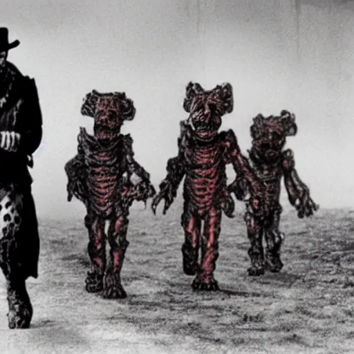 Image similar to film still of Freddy Krueger as Cerberus