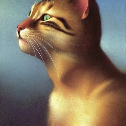 Prompt: Painting of a cat as the Hulk. Art by william adolphe bouguereau. During golden hour. Extremely detailed. Beautiful. 4K. Award winning.