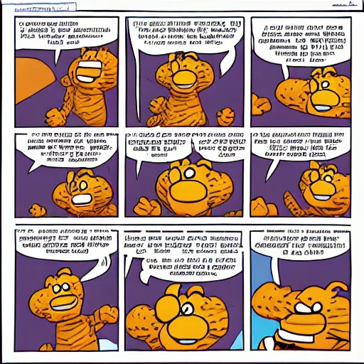 Prompt: garfield comic