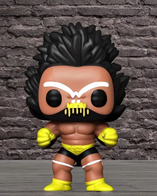 Image similar to luchador wrestler Funko Pop. Photographic, photography