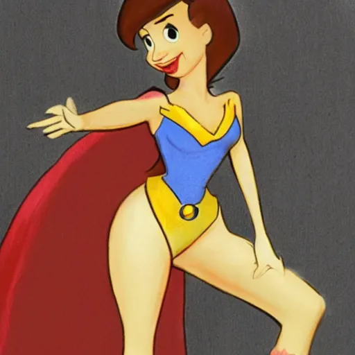 Image similar to milt kahl sketch of victoria justice with kim kardashian body as princess daisy from super mario bros