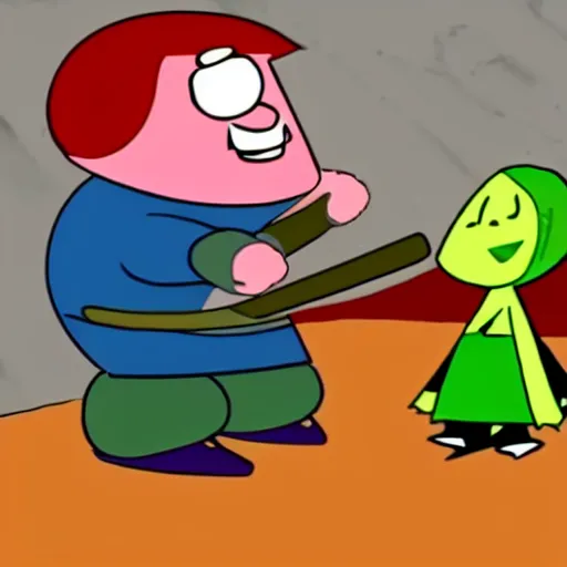 Image similar to billy and mandy rolling a cannabis joint with grim