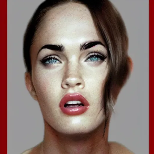 Image similar to us one dollar alternative with the face of megan fox