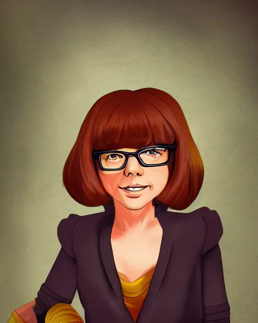 Image similar to a portrait of Velma Dinkley in the style of fantasy art