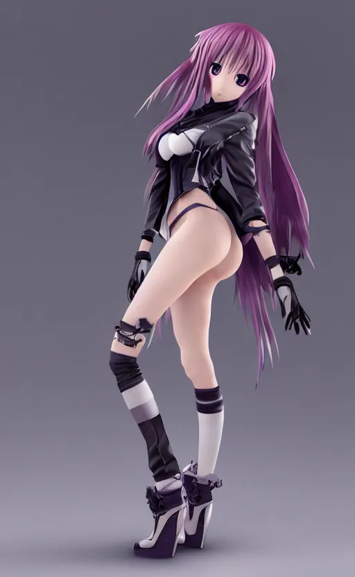 Image similar to !dream Anime girl figure in gothic dress, unreal engine, highly detailed.