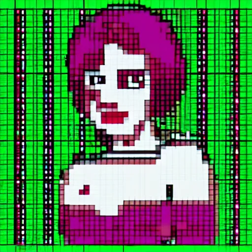 Prompt: living dead girl, acid pixel