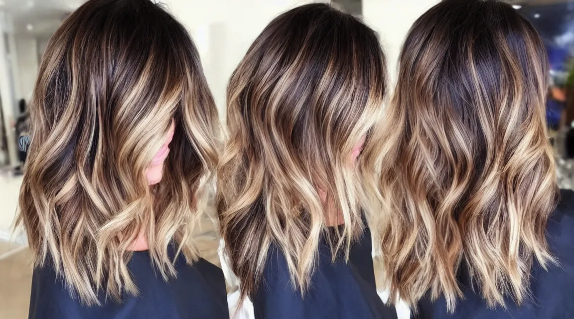 Image similar to gorgeous haircut with balayage