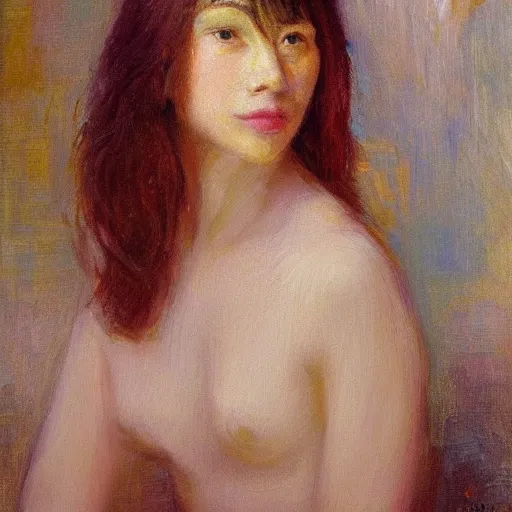 Prompt: my future wife, impressionism