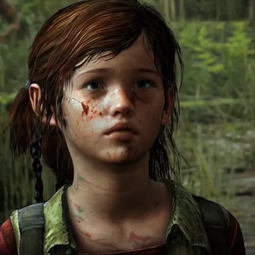 Prompt: bella ramsey as ellie in the last of us
