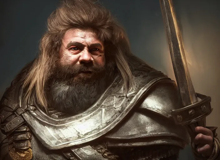 Prompt: Beautiful art portrait of a male dwarf warrior in a dark mystical dark dungeon setting, unreal 5, DAZ, hyperrealistic, octane render, dungeons and dragons, dynamic lighting