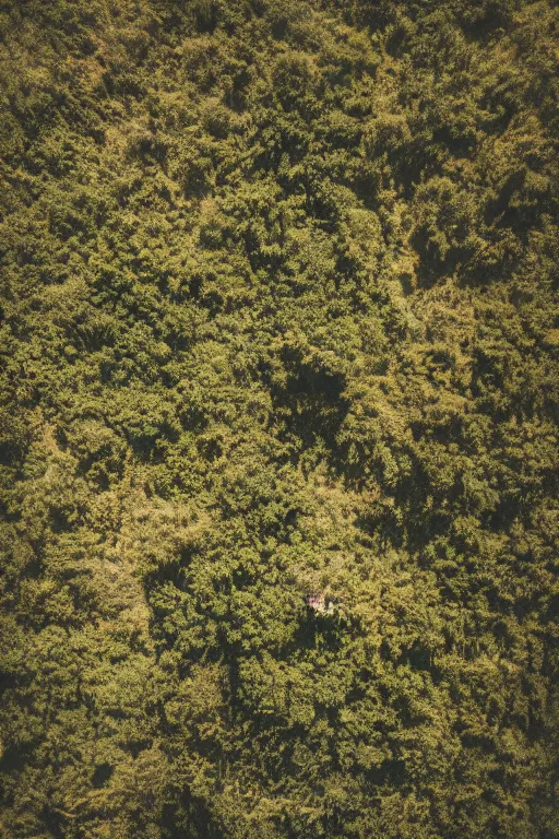 Image similar to agfa vista 4 0 0 photograph of aerial view of jungle in the middle of a desert, lens flare, moody lighting, moody vibe, telephoto, 9 0 s vibe, blurry background, grain, tranquil, calm, faded!,