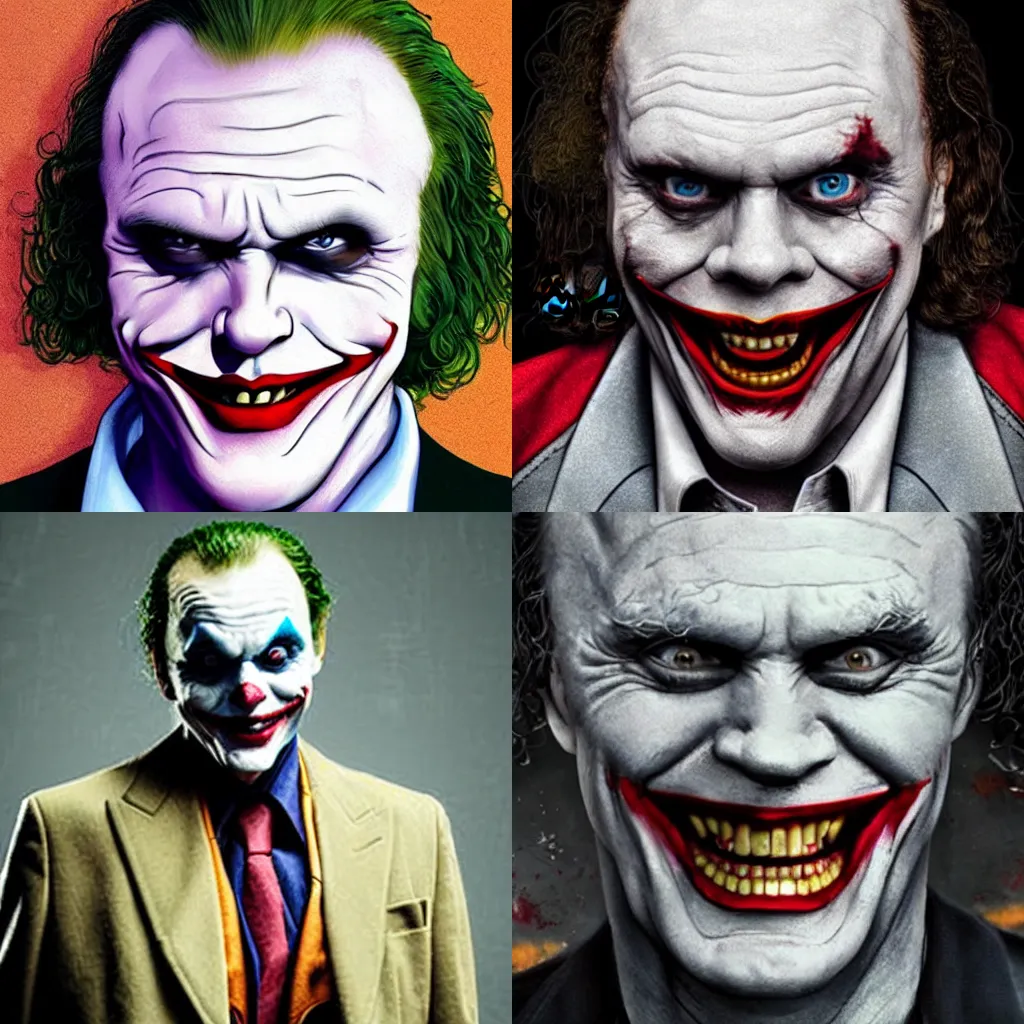 Prompt: Bill Burr as the Joker