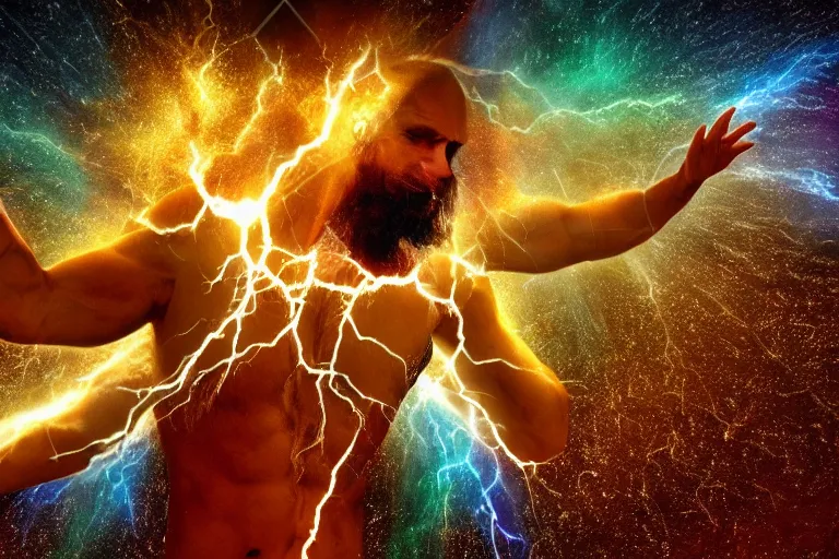 Image similar to god showing his powers, award winning photo, hd, high detailed