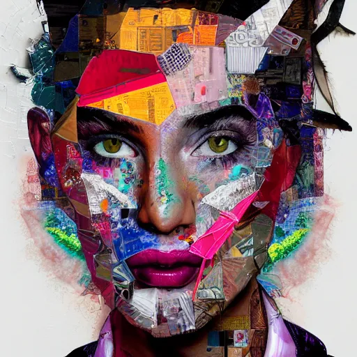 Prompt: yoni, contemporary collage, highly detailed, digital painting, 4 k, hdr, punk, fashion, smooth, sharp focus, art by nick knight, sandra chevrier and john hoyland