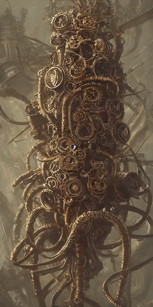 Prompt: 3d steampunk tubeworm, intricate, elegant, highly detailed, digital painting, concept art, smooth, sharp focus, art style from Wang Ke and Greg Rutkowski and Bruce Kaiser and Scott Robertson and Dmitry Mazurkevich and Doruk Erdem and Jon Sibal, small style cue from blade runner and dune
