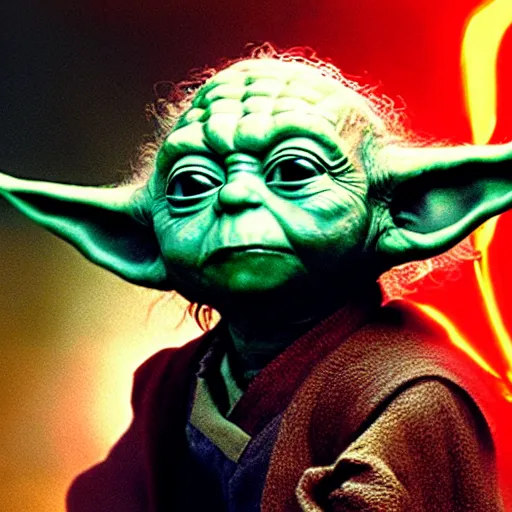Image similar to Yoda in the movie poster for Portrait of a Lady on Fire
