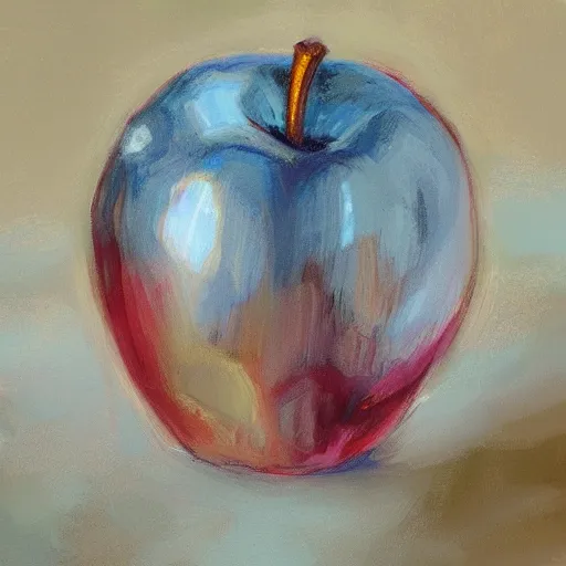 Prompt: a crystal apple