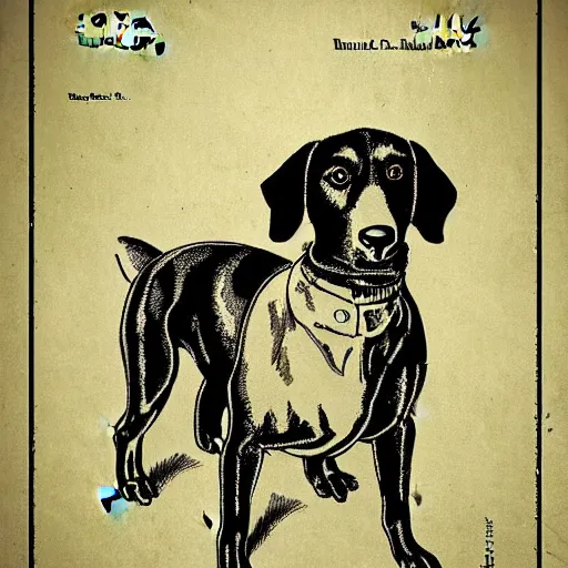 Prompt: 1 9 2 0 s us patent for a dog