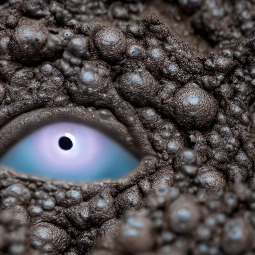 Image similar to eyeballs peaking through, buried under a sea of mud, 4 k, 8 k, landscape