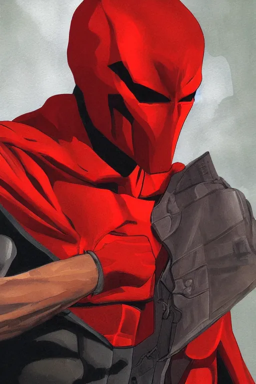 Image similar to red hood painting