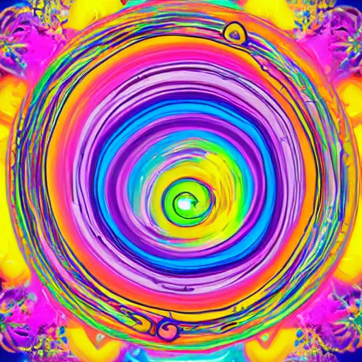 Prompt: Yo-Yo art in the style of Lisa Frank