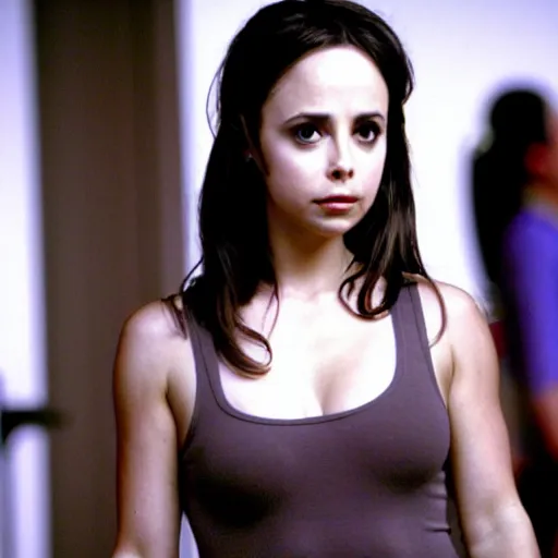 Prompt: Eliza Dushku as Faith from Buffy the Vampire Slayer