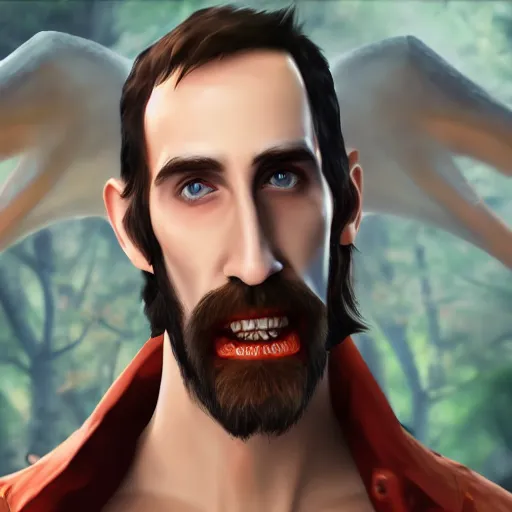 Image similar to asmongold, hyper realisitic, portrait, high detail, 8 k, youtube thumbnail