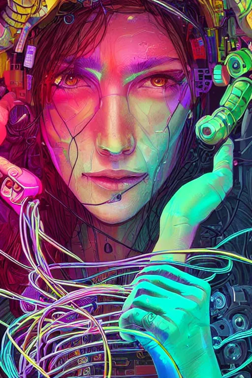 stunning highly detailed portrait of a neuromancer | Stable Diffusion ...