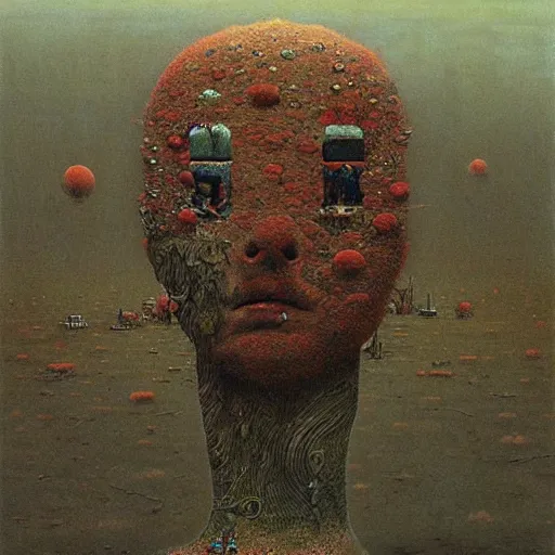 Prompt: mashup beksinski