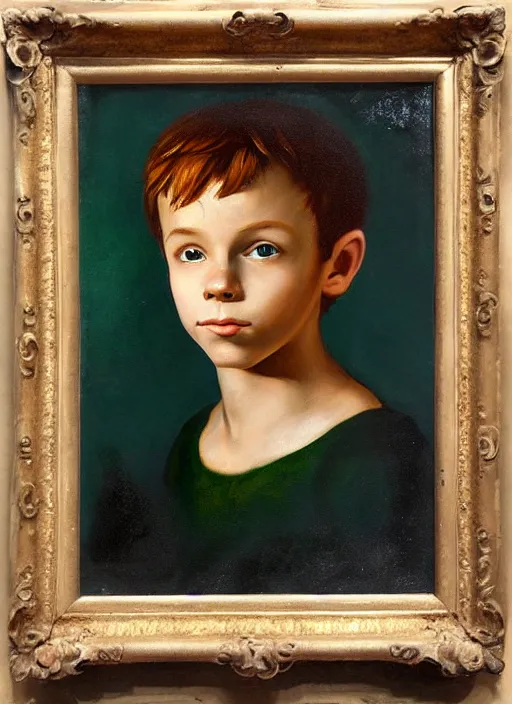 Image similar to oil painting portrait of peter pan by da vinci